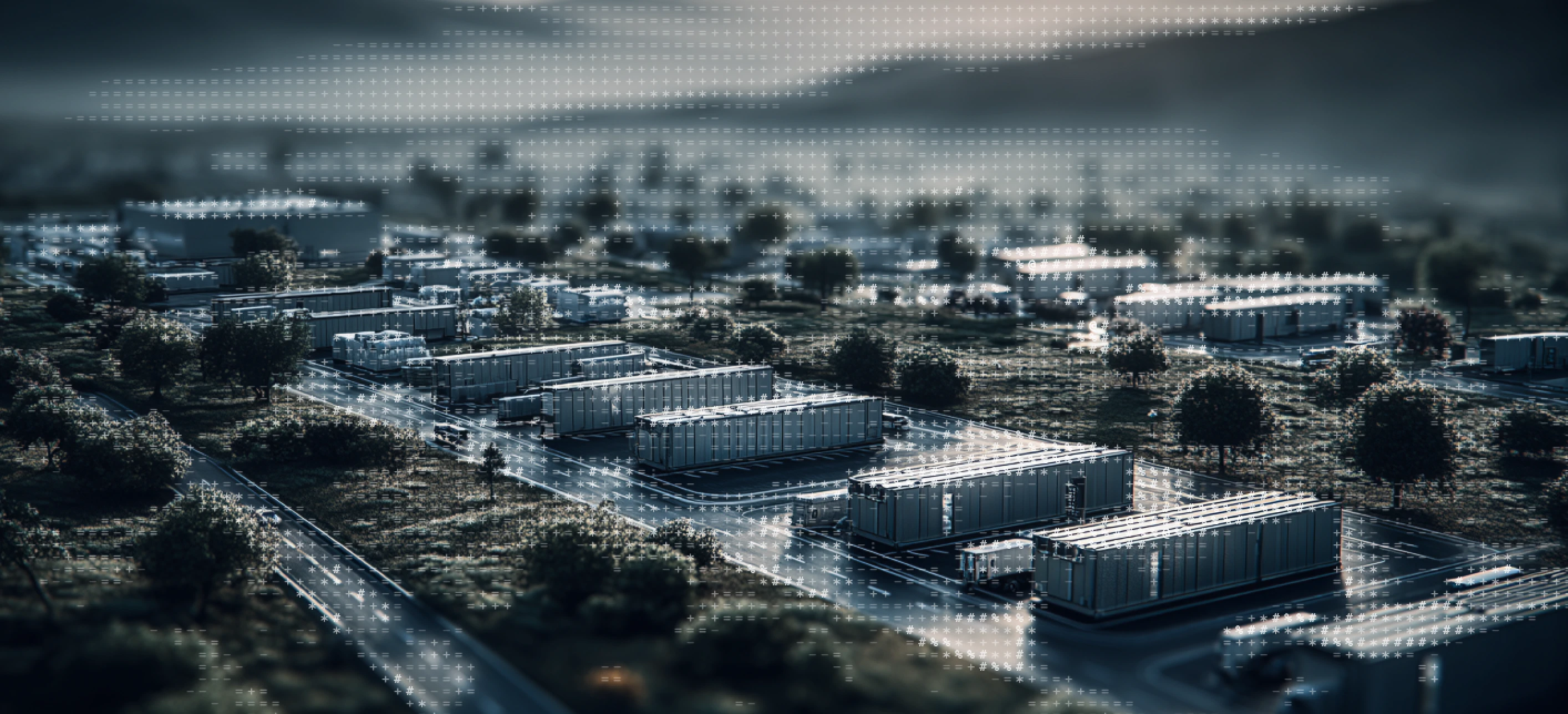Aerial photograph of a OneQode data center site
